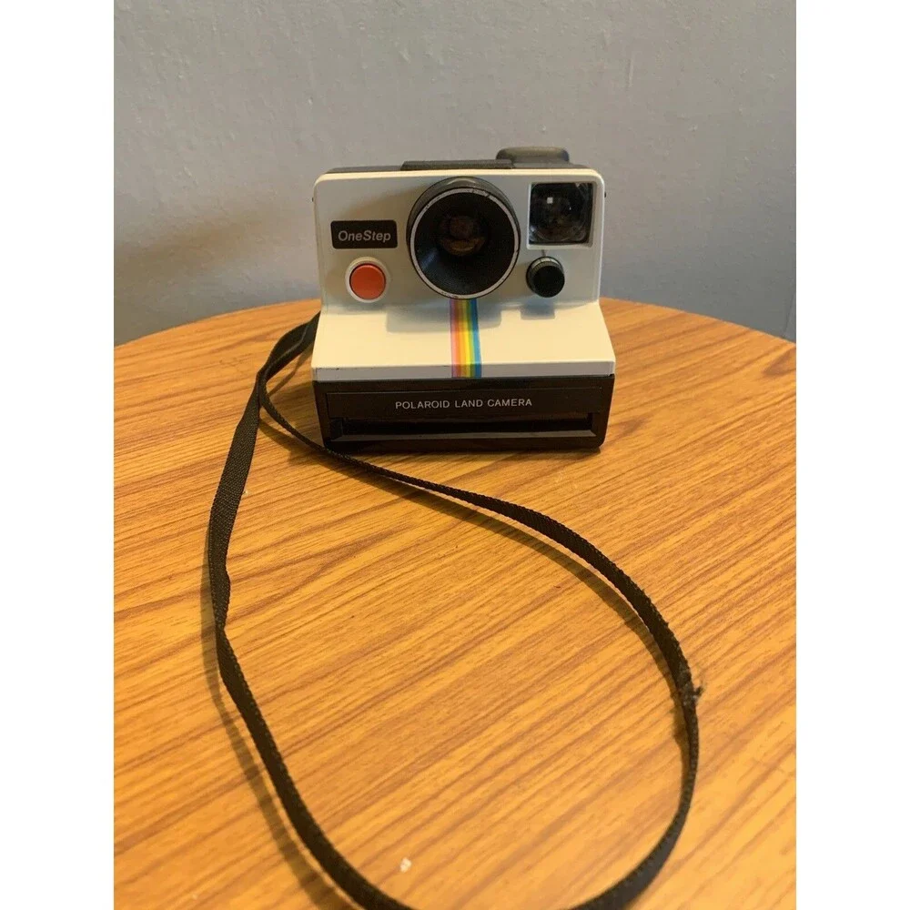 Polaroid One Step Land Camera Rainbow Stripe Untested Vintage